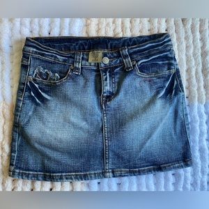 Blue and Gold Casual Mini Pencil Skirt